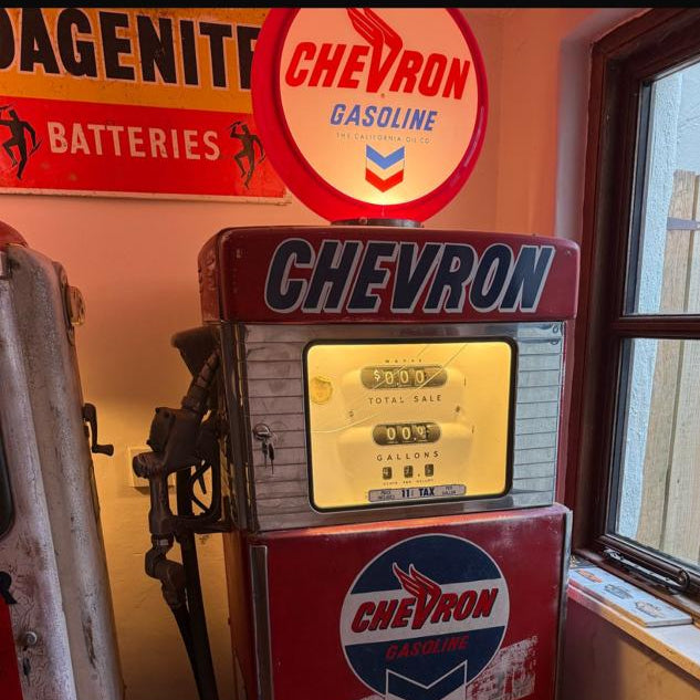 Chevron Vintage Fuel Pump
