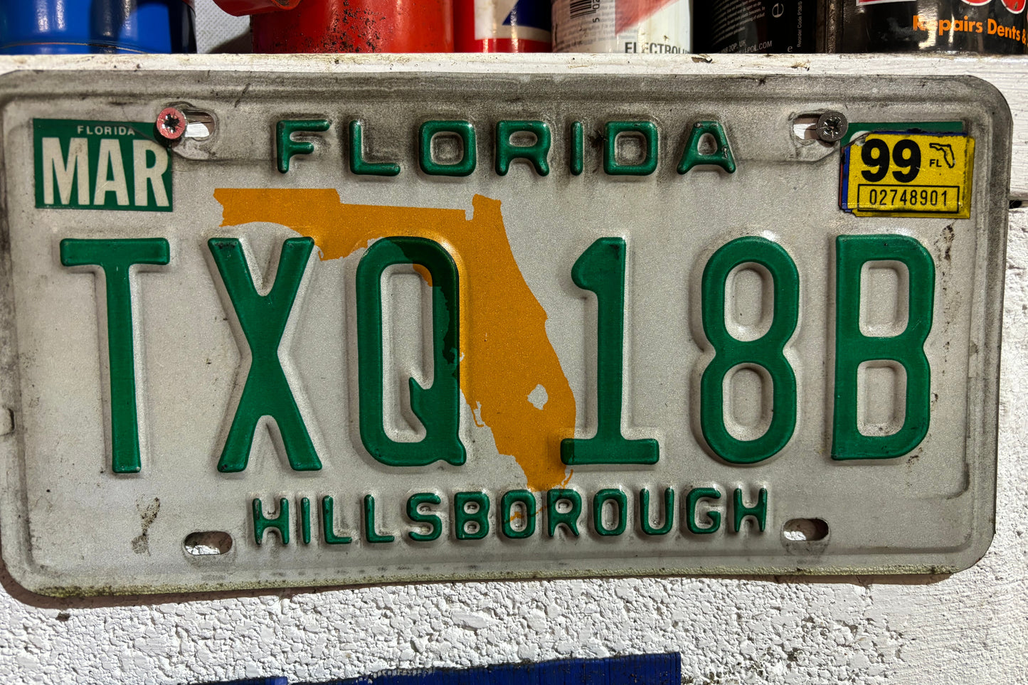 TXQ 18B Florida License Plate