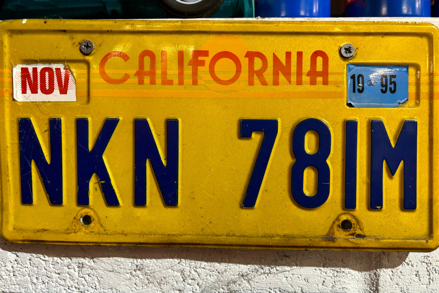 NKN 781M California Licence Plate