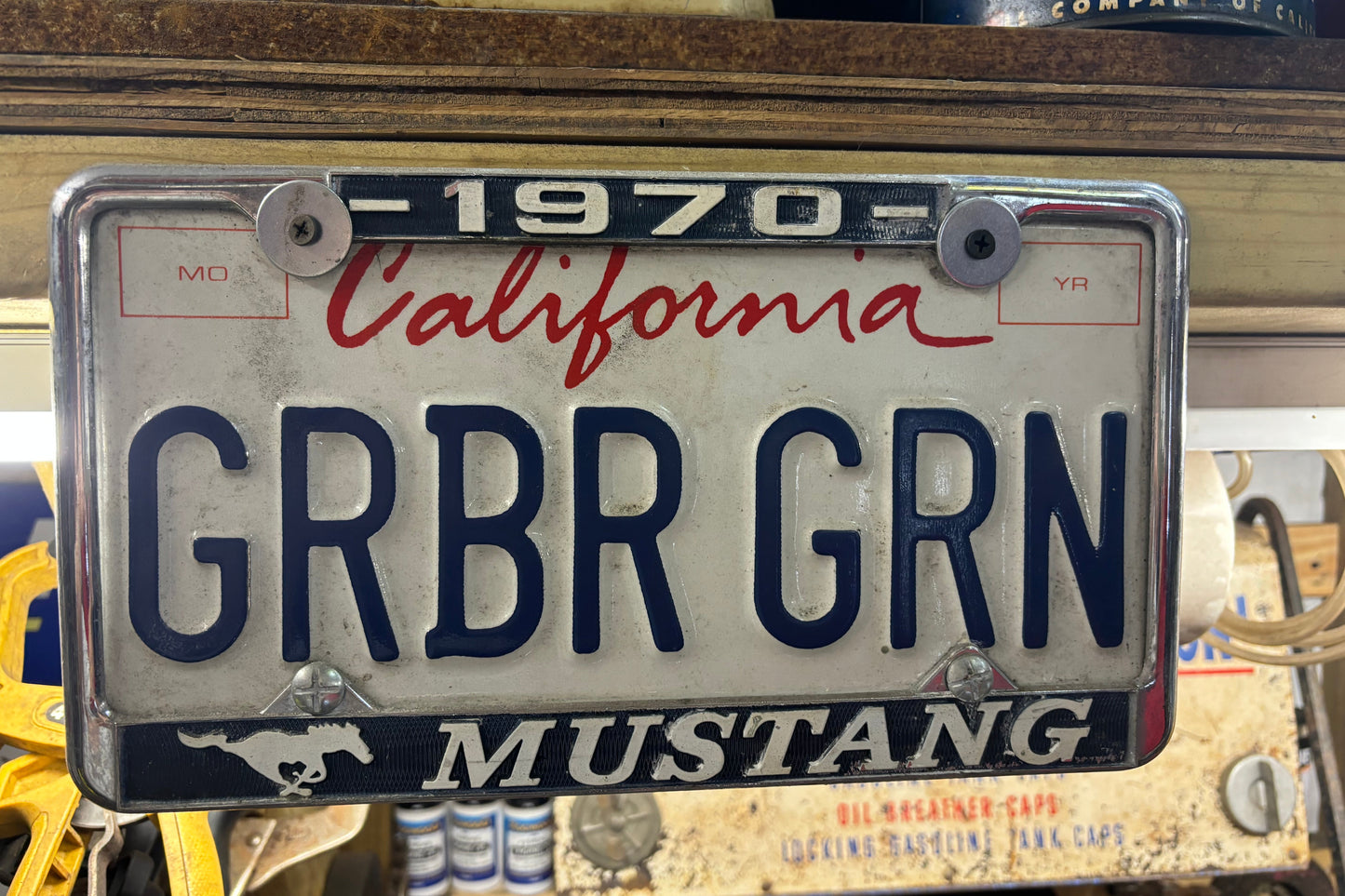 GRBR GRN Mustang License Plate