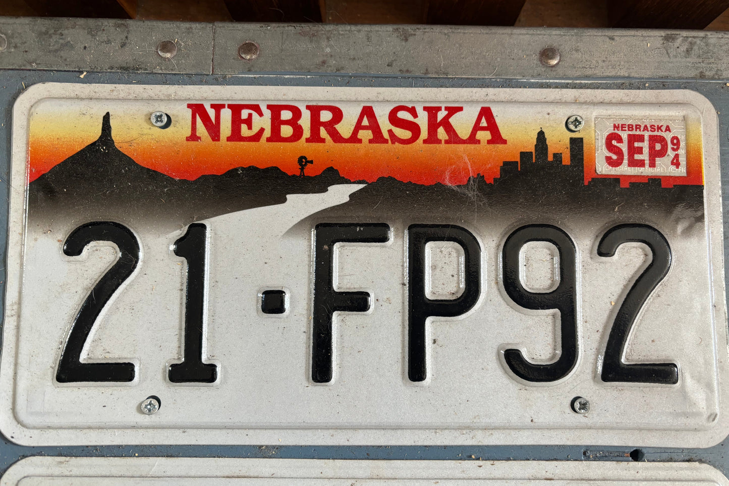 21 FP92 Nebraska License Plate