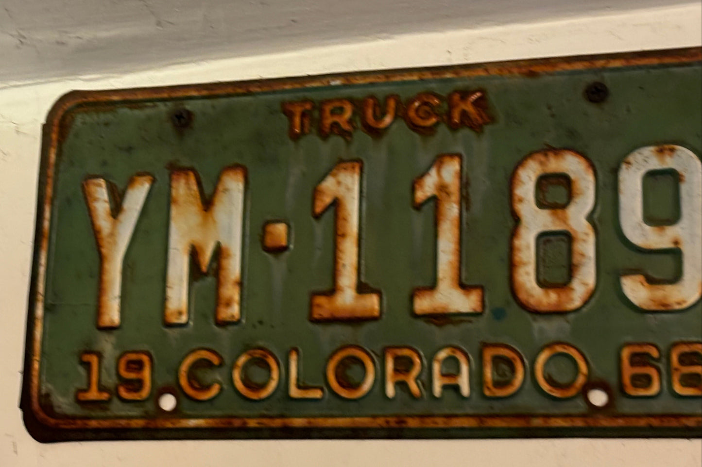YM 1189 Colorado License Plates