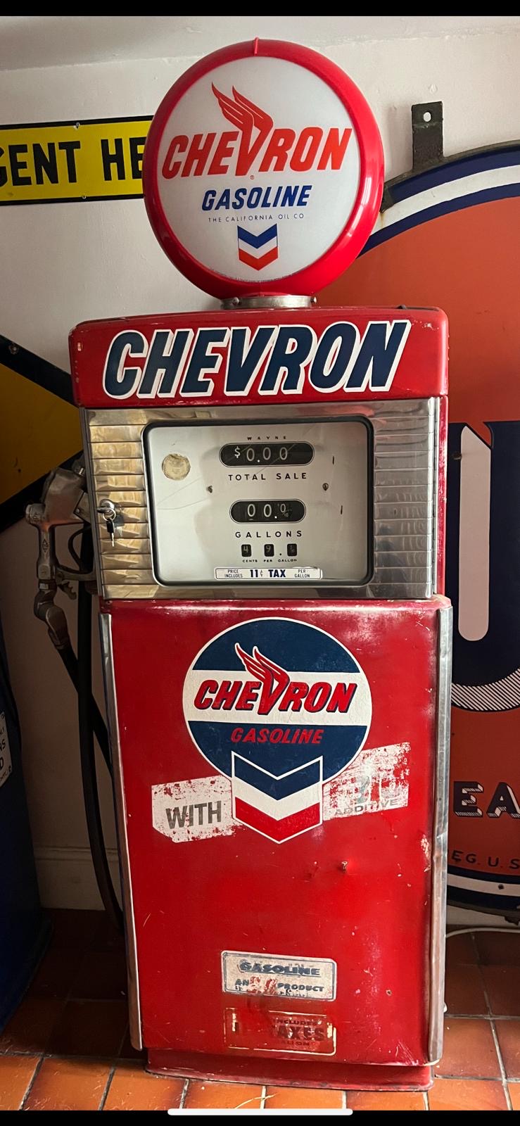 Chevron Vintage Fuel Pump
