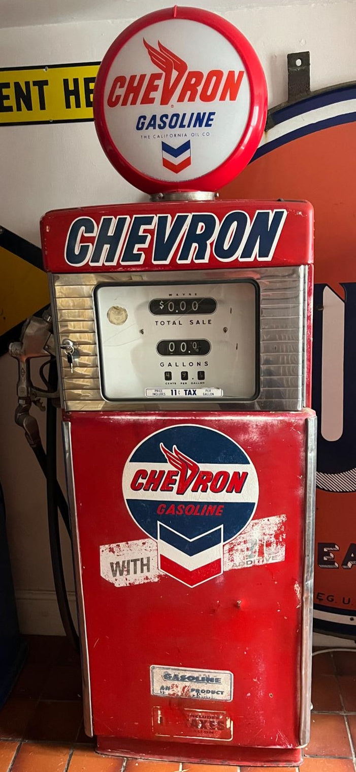 Chevron Vintage Fuel Pump