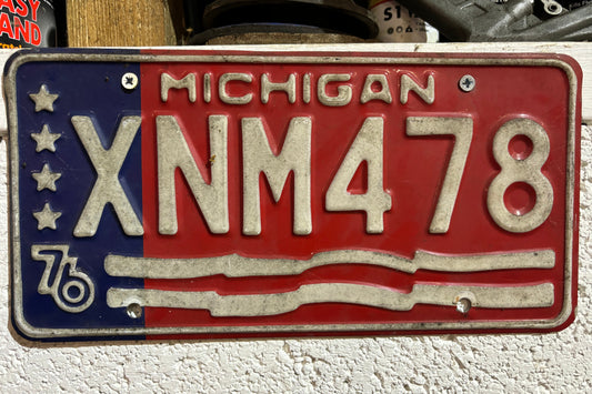 XNM 478 Michigan License Plate