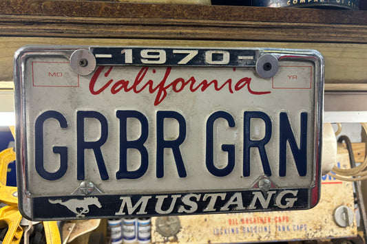 GRBR GRN Mustang License Plate