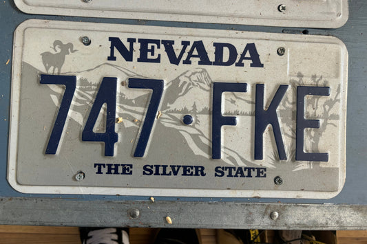 747 FKE Nevada License Plate