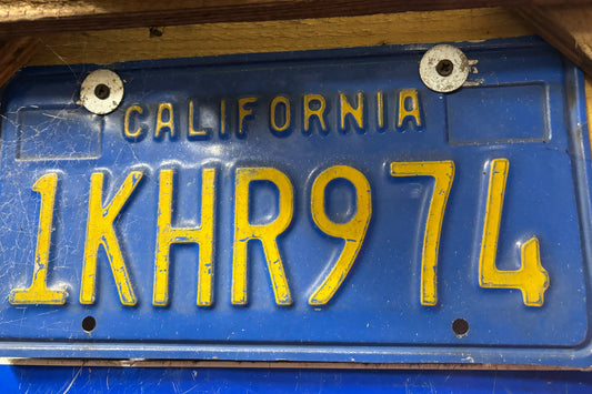 1KH R974 California License Plate