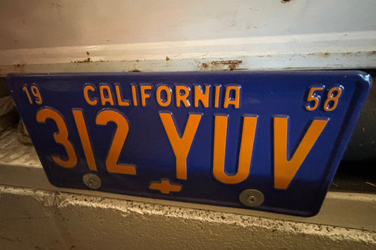 312 YUV California License Plate
