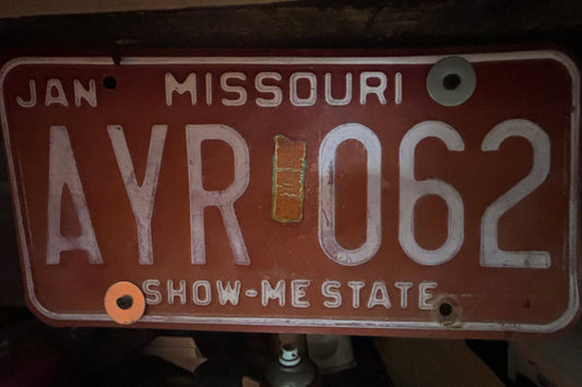 AYR 062 Missouri License Plate