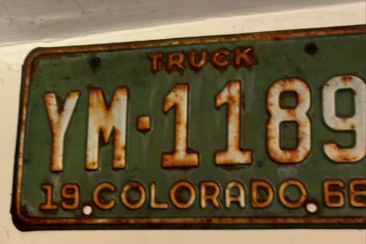 YM 1189 Colorado License Plates
