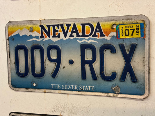 009 RCX Nevada License Plate