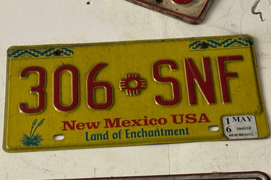 306 SNF New Mexico License Plate