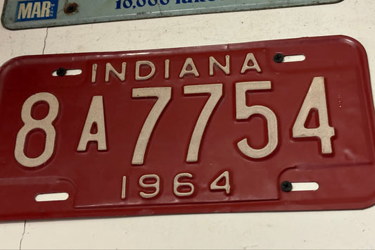8 A 7754 Indiana License Plate