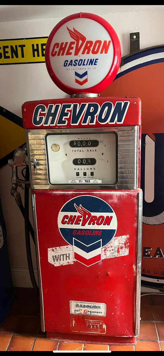 Chevron Vintage Fuel Pump